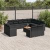 Vidaxl 13-Cz. Garden Furniture Set, Cushions, Black, Rattan PE