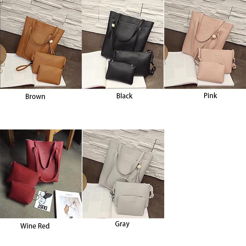Chic 3pcs Women Set Shoulder Bag Fashion Handbag Messenger Satchel Tote Purse Bag