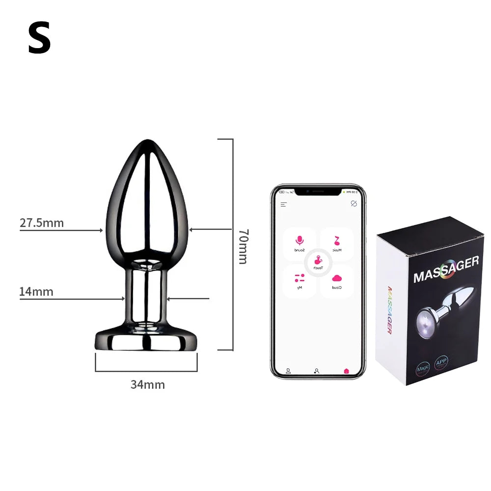 App Remote Control Luminous Vibration Anal Plug