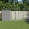 Vidaxl Dog Kennel, With Run, Light Grey, 214X661X181 Cm, Steel
