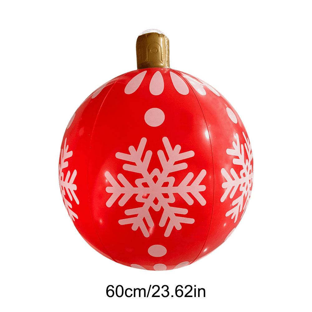 60cm Giant Luminous Inflatable Christmas Ball With No Lights Pvc Outdoor Xmas Decoration Ball Holiday Yard Lawn Porch Decor 2025