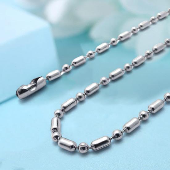 2.4mm Fashion Casual Necklace Exquisite Lightweight Silver Color