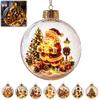 Saisonales Geschenk mit warmem Licht Beleuchtete Klare Weihnachtskugel-Ornamente, Niedliche Weihnachtsmann-/Baum-/Schneemann-/Engelfigur Innen Feiertag für Familie Der