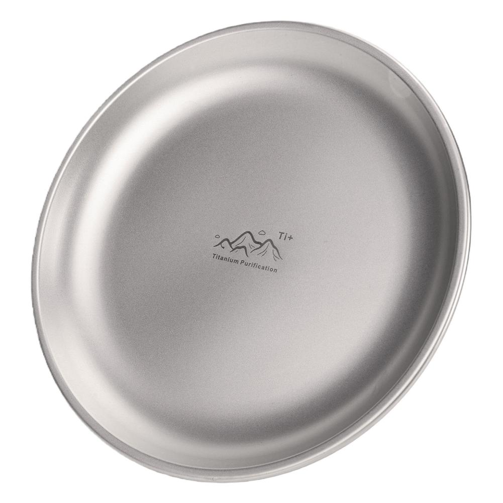 1-3Pcs 14/17/20CM Titanium Purification Plate Backcountry Dinnerware Rust Proof Stackable Camping Tray Outdoor Fruit Salad Dish