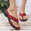 Fashion 2024 Women Sandals Soft Bottom Summer Shoes for Women Wedge Heels Sandalias Mujer Beach Slippers Women Flip Flops Summer Sandals