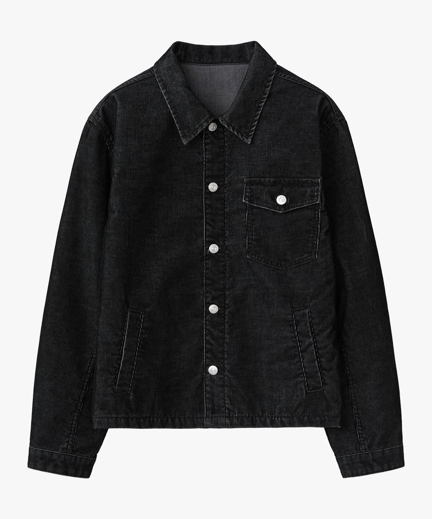 Suare Washed Corduroy Jacket Black