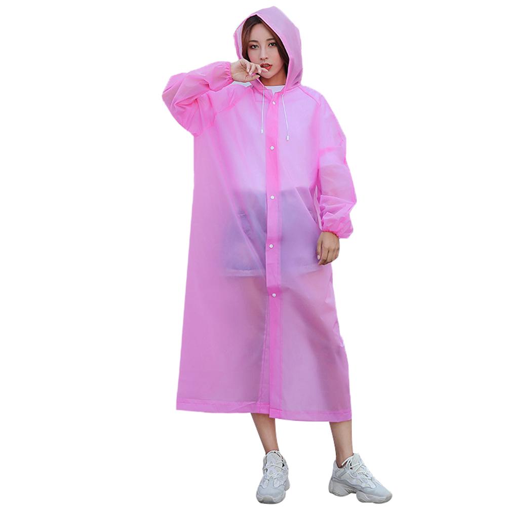 Fashion Top Unisex Waterproof Hooded Drawstring Outdoor Travel Raincoat Jacket Rainwear
