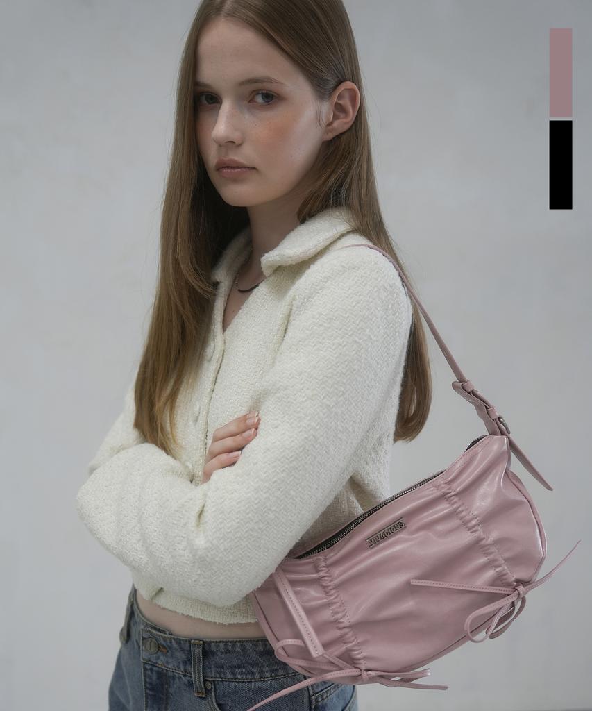 Vivacious Twin Ribbon Shoulder Bag - 2Col