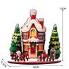 DIY Wooden Assembled Christmas Cartoon House Ornament Painted Decoration Children's New Year Gift