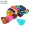 24 púas de guitarra de 0,5 mm/0,75 mm, púa de guitarra para ukelele suave con caja