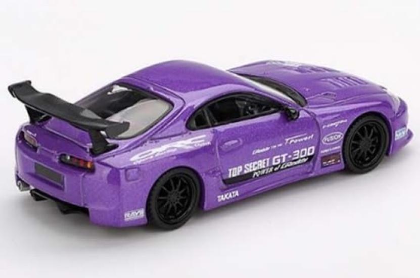 Sunrich MINI GT Toyota Supra Top Secret Purple Finished Model 1/64 (A80) GT-300 (Right-hand Drive) MGT01067-R