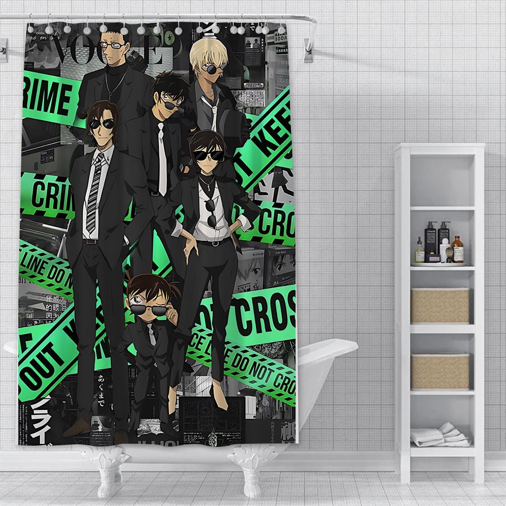 Duschvorhang Wasserdicht Polyesterstoff Farbe Bunt Badezimmer Vorhänge Detective Conan Heim Badezimmer Dekor Vorhang Mit Haken