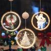 Christmas Light String 3D Hanging Lights LED Lights Bells Snowflakes Elk Decoration Lanterns Battery Lights Window Decoration