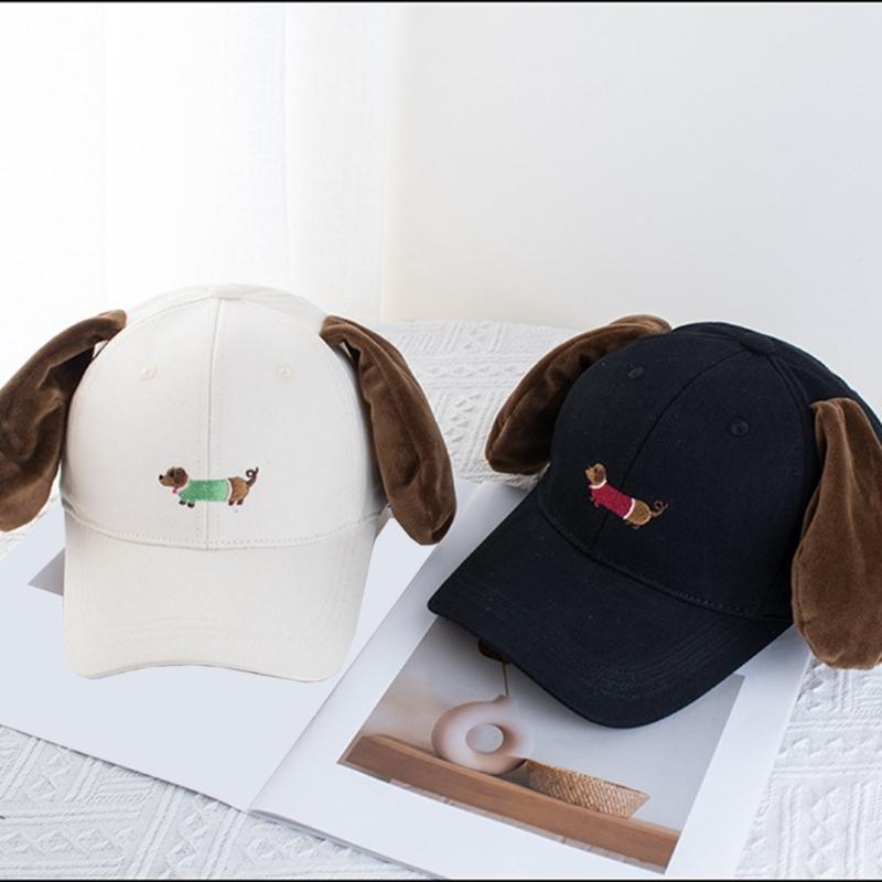 Women Baseball Hat Cartoon Lovely Cartoon Fun Dachshund Hat for Idol Concert Shows Embroidery Caps for Adults