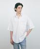 VTWO Washed Pocket Boxy Half Shirt_White