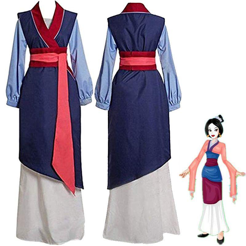 Deluxe Mulan Cosplay Kimono Costume With Full Accessories For Women And Girls