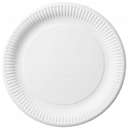 White Paper Plates 23cm 100pcs