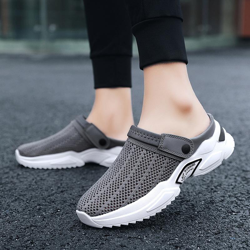 Men's Orthopedic Hollow Summer Sandals Slippers Baotou Walking Boat Shoes Breathable Support Beach Shoes