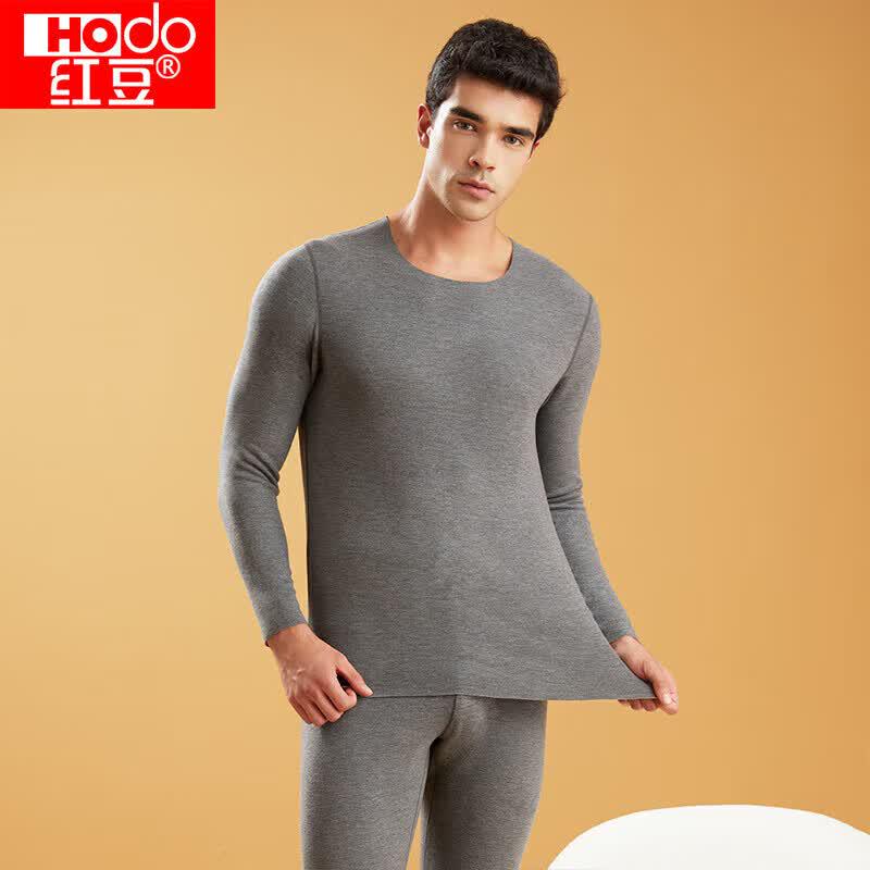Hongdou Men's Seamless Cashmere-Blend Thermal Underwear Set