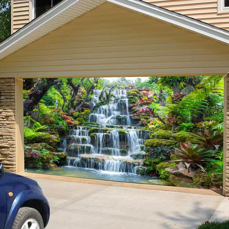 Stendardo Decorativo da Giardino a Cascata 2D per Esterno
