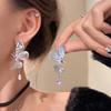 French Fairy Rhinestone Tassel Earrings Exquisite Butterfly Drop Earrings For Women Girls Wedding Jewelry Party Accessories