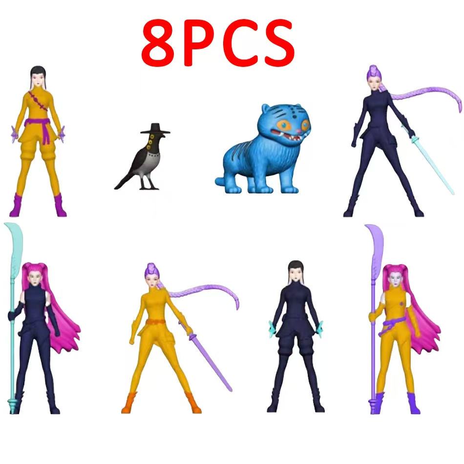 ???  5 stk/sett Kpop Demon Hunters Actionfigur Leketøy Derpys Tiger Rumi Mira Zoey Sussy Figur Dukke For Fans Gave