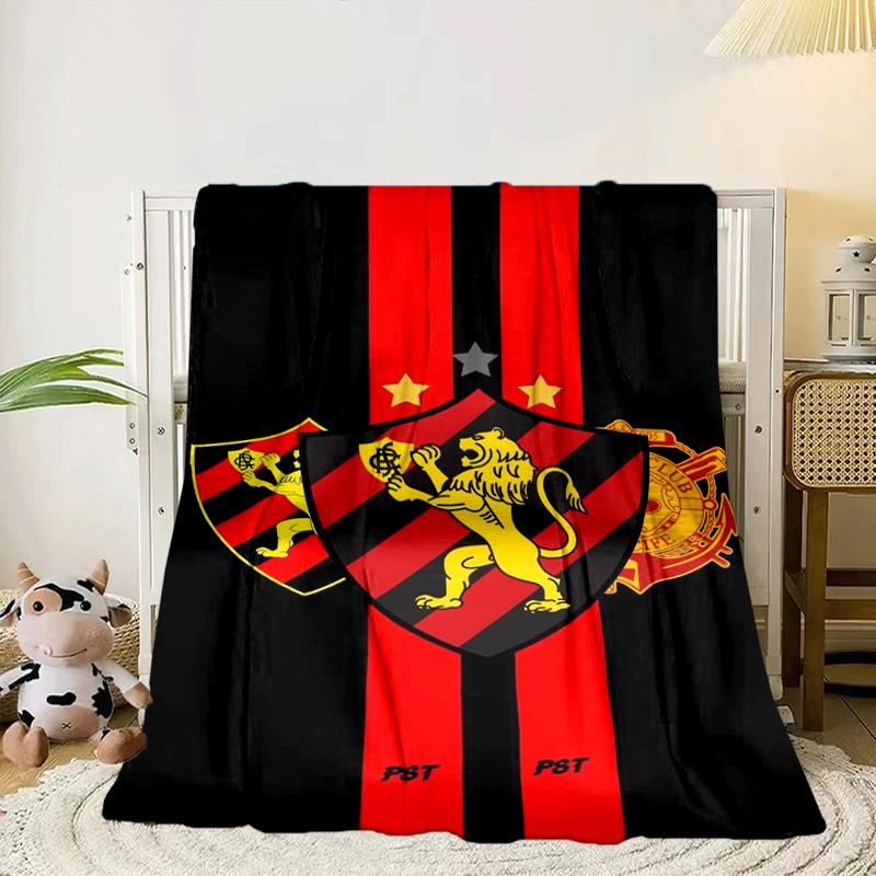 Fußballverein Wappen Löwe Decke Flanelldecke für Bett, Sofa, Camping, Wandern, Picknick Zubehör, Geschenk für Familie Fanartikel