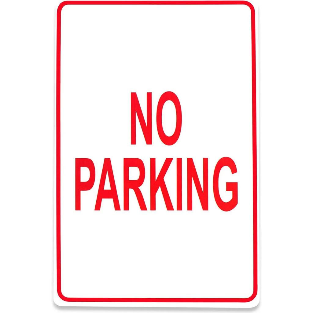 D Flat Metal Sign Funny Vintage Tin Sign Set Parking Warning Humor Wall Art Home Garden Decor