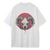 Katoenen T-shirt Grafische T-shirts Baggy Verlaagde Schouders Oversized Korte Mouwen Design Kleding Ram Schedel Grafisch Unisex Tops