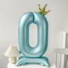 42" Aluminum Foil Number Balloon with Crown Stand for Kids' First Birthday Party Decorations