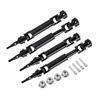 Uxcell 4pcs RC Drive Shafts, Front and Rear C VD Drive Shafts, Metal Universal Replacement Upgrade Parts for 1/10 RC Cars, 115-160mm