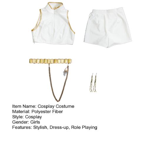 Yousheng Girls Demon Hunters Costume Halloween Pop Singer Cosplay Outfits Full Set for Stage Performance Halloween Party