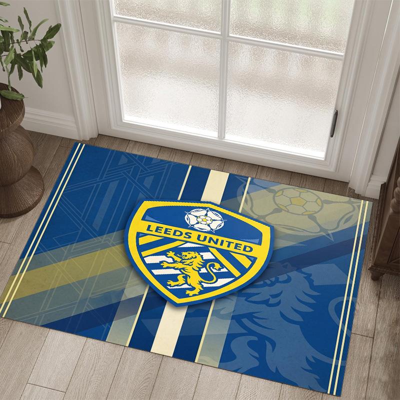 Dizajn Leeds United Křišťálový zamatový koberec Útulný Nie?Protišmyková potlačená predložka do spálne, obývacej izby, predsiene