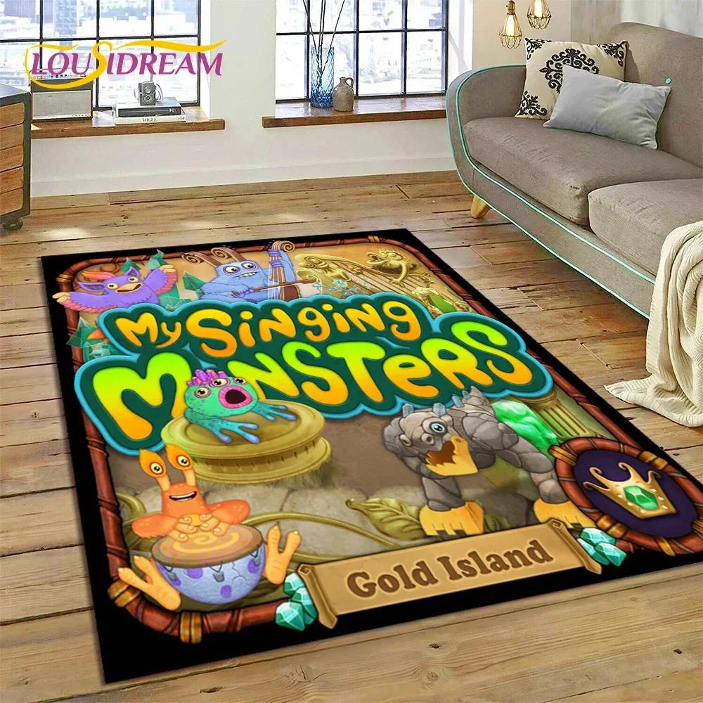 Tapis de dessin animé 3D My Singing Monsters pour chambre, salon, maison, décoration de canapé, grand tapis de sol décoratif pour jeu d'enfants