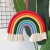 Hand-Woven Rainbow Ornaments Wall Hanging Art Home Decoration For Kids Room Decoration Wall Hanging Ornament for Photography