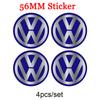 awq64Pcs For Volkswagen VW R Golf Tiguan Jetta GTI Bora ID.3 Polo Passat Rline 56/65/66mm Car Wheel Center Cover Stickers Hub Cap