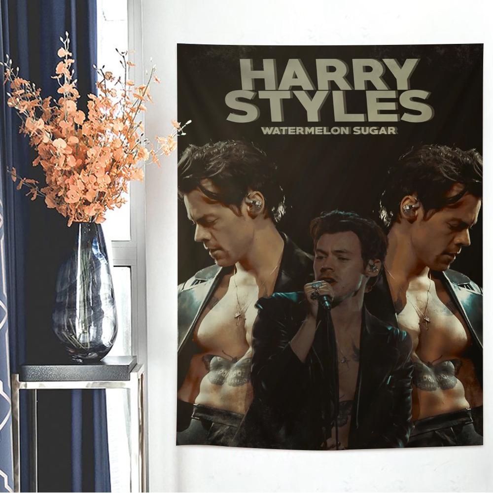 Sänger H-Harry Musikstile DIY Wandteppich Hippie Blume Wandteppiche Schlafsaal Dekor Wandkunst Dekor