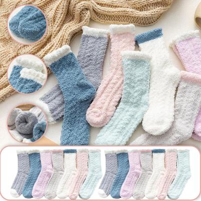 Mode Håll varm Dam Mode Patchwork Dam Patchwork Tjocka strumpor