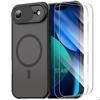 Protective Case - BOOLING - for iPhone Air - with Magnetic Ring Camera Film - Black - 2 Glass