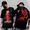 Neon Genesis Evangelion 2026 Streetwear Anime Grafica Oversize Manica Corta Casual Quotidiano Asuka Langley Soryu Eva Unità 02
