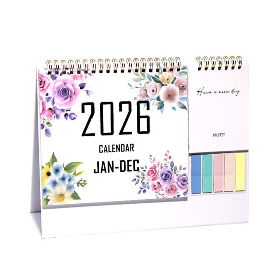 2026 Desk Calendar Small Standing Flip Desktop Calendar Jan. 2026 - Dec. 2026 12