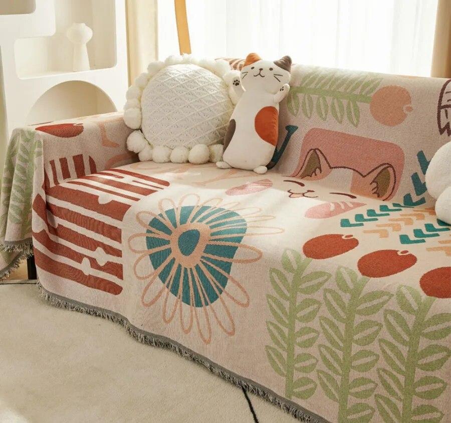 Nordic Style Knitted Blankets Throw Blanket For Sofa Bed Cover Office Air Conditioning Leisure Nap Blanket Tapestry Shawl