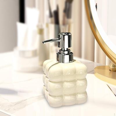 300 ml Seifenspender, Flüssigkeitsbehälter für Lotion, Dekorationen, Leere Flasche mit Pumpe, Keramik