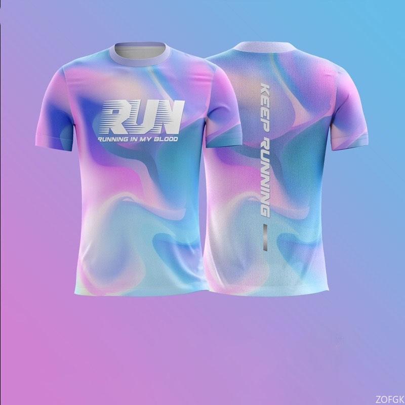 Simple Fashion Run Letters T Shirts Fashion Trend Outdoor Running 3D Printed Unisex T-shirts Loose Breathable Quick Dry Tees