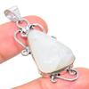 Natürlicher Regenbogen-Mondstein Edelstein 925 Sterling Silber Anhänger 2.05" z4Q61