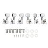 Small Square Fully Enclosed Locking Tuners 3L 3R Metal String Tuning Pegs Guitar Accessories Silver
