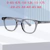 Transparent Gray Frame Round Shortsighted Prescription Glasses Women Anti Blue Rays Myopia Eyeglasses 0 -0.5 -0.75 To -6.0
