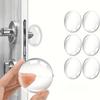 6Pcs/bag Clear Soft Silicone Wall Protector Self-adhesive Door Handle Bumper Protective Plug Non-slip Round Doors Stop Muffler