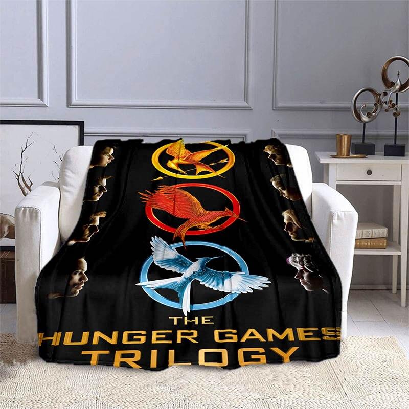The Hunger Games Logo Print Blanket Flannel Soft and Comfortable Blanket Home Travel Essential Blanket for Birthday Gifts