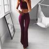 Summer Autumn Solid Elegant Female Lady Women's Palazzo Flared Wide Killer Legs Pants High Waist OL Ladies Career Long Trousers
